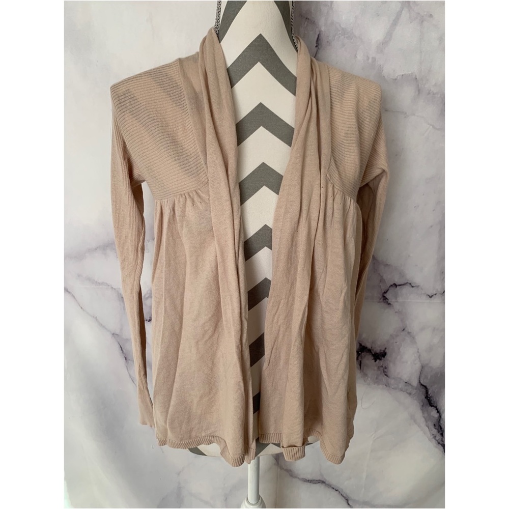 Shae ANTHROPOLOGIE cream ribbon Cardigan
